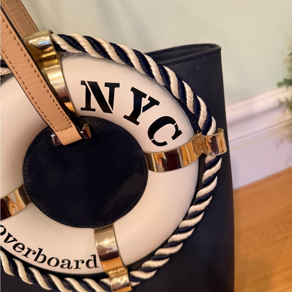 Kate Spade Expand Your Horizons Life Preserver Francis Tote Rare - Picture 3 of 7
